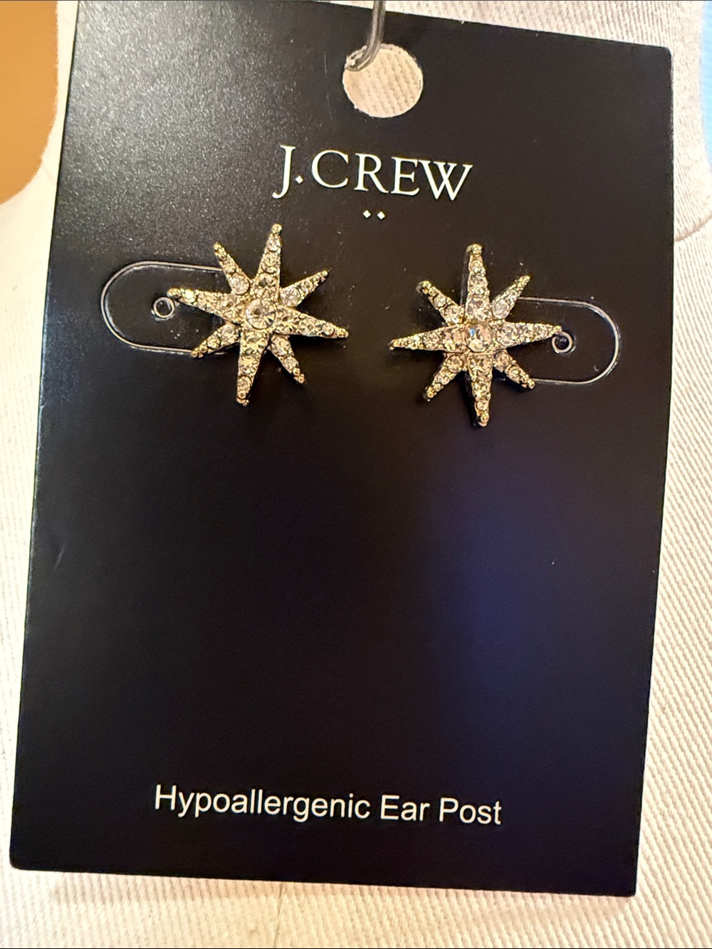 J. Crew Factory Gold Crystal Starburst Stud Earrings